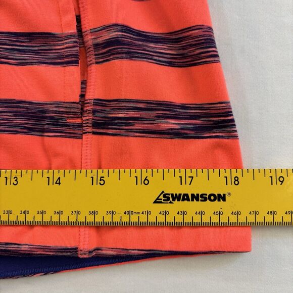 Lukka Women's Striped Zip Up Hoodie Size Medium Athletic Slim Fit Orange &Purple - Picture 11 of 11